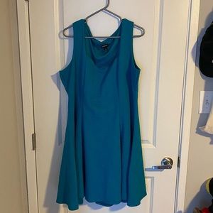 Bright blue skater dress torrid size 2